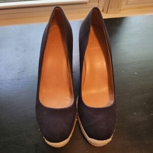 J Crew Navy Wedges